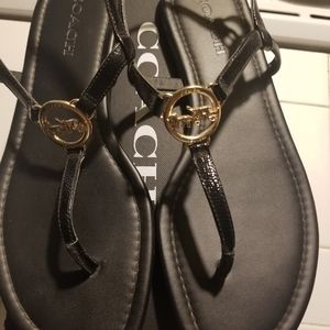 Black Coach sandals